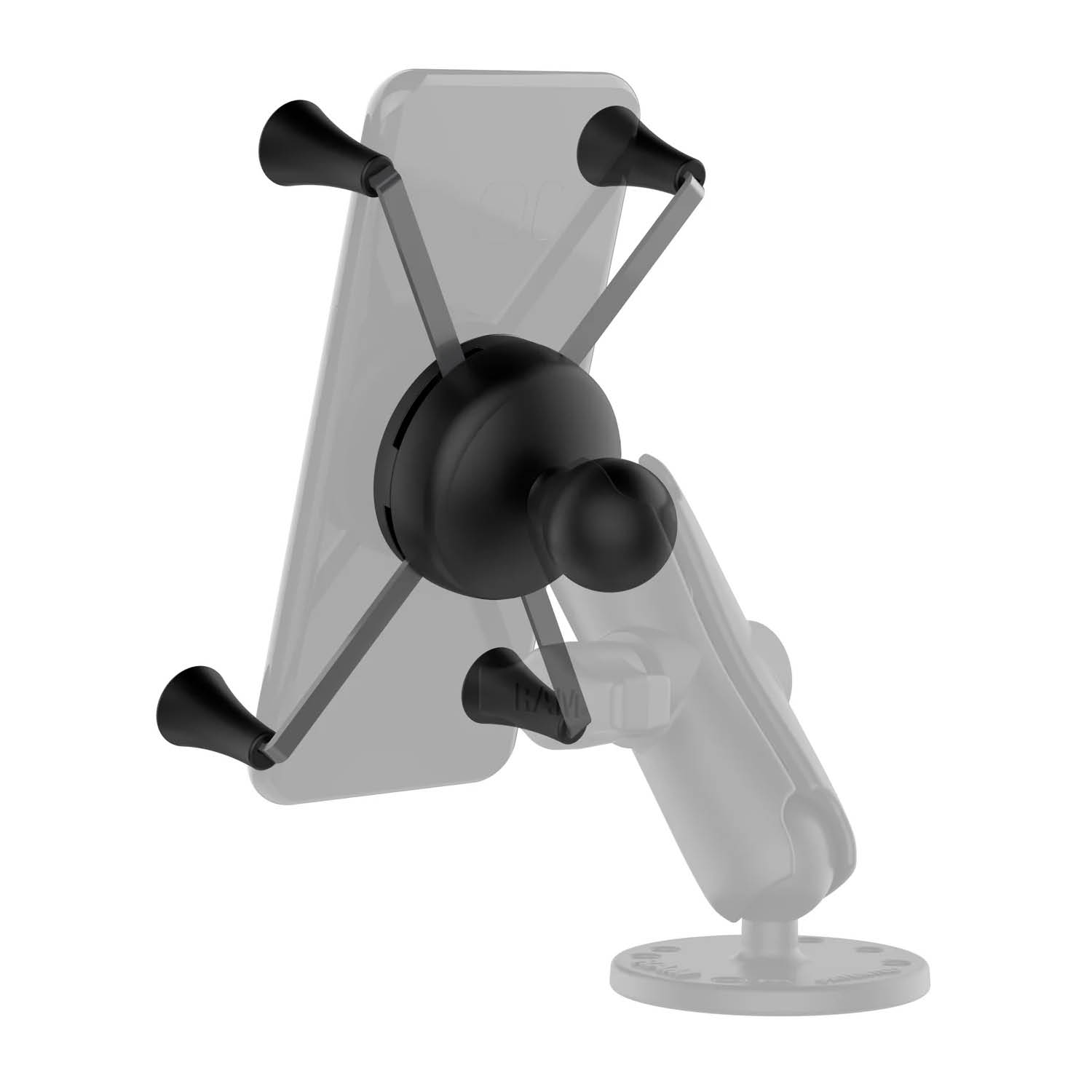 RAM Mounts X-Grip Halteklammer für Smartphones - Bis 114,3 mm Breite - Mit B-Kugel (1 Zoll)