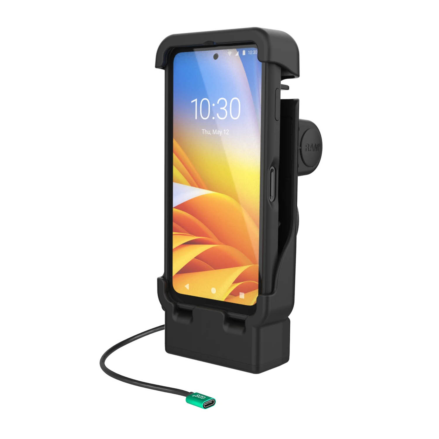 RAM Mounts Fahrzeug Ladestation für Zebra EM45 - USB-C, 2-Loch AMPS