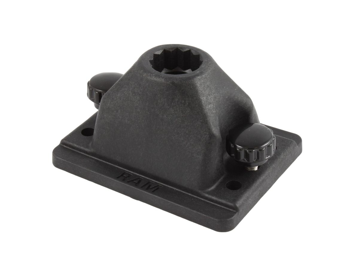 RAM Mounts Bulkhead-Bodenbasis für Rod 2000 Angelrutenhalter mit Spline Post Aufnahme