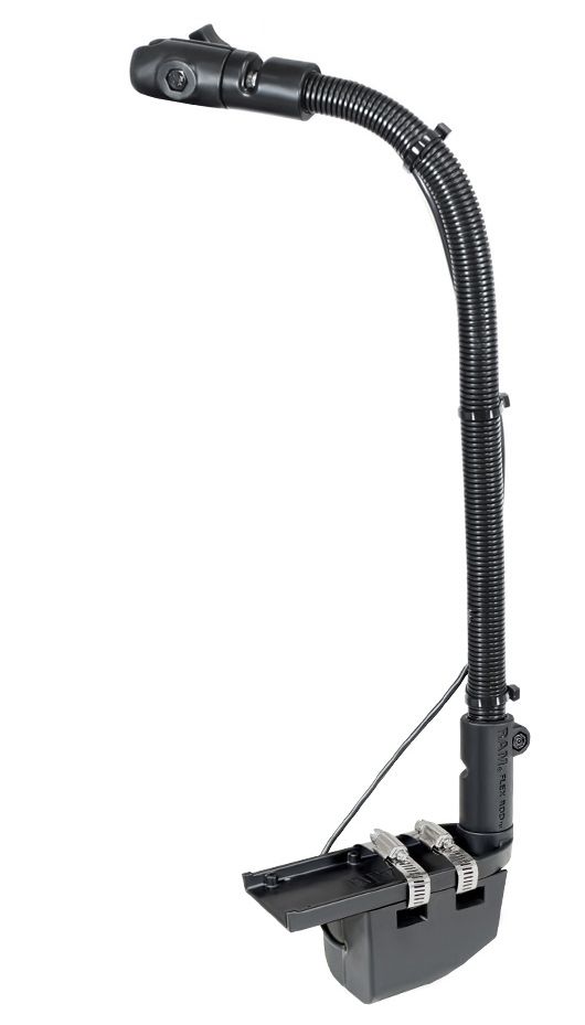 RAM Mounts HydroWave Lautsprecher-Halterung mit Transducer-Arm - flexibler Arm (ca. 450 mm), Octagon-Sockel, B-Kugel (1 Zoll)