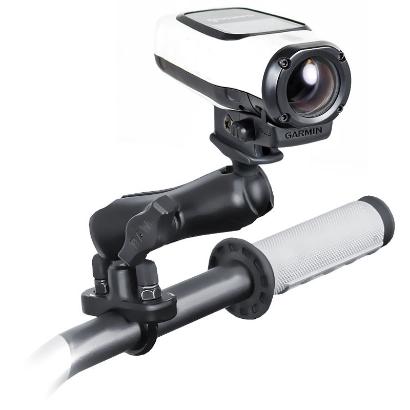 RAM Mounts Lenker-Halterung Garmin VIRB Action Kameras - B-Kugel (1 Zoll), Rohr-Klemme, mittlerer Verbindungsarm, VIRB-Adapter