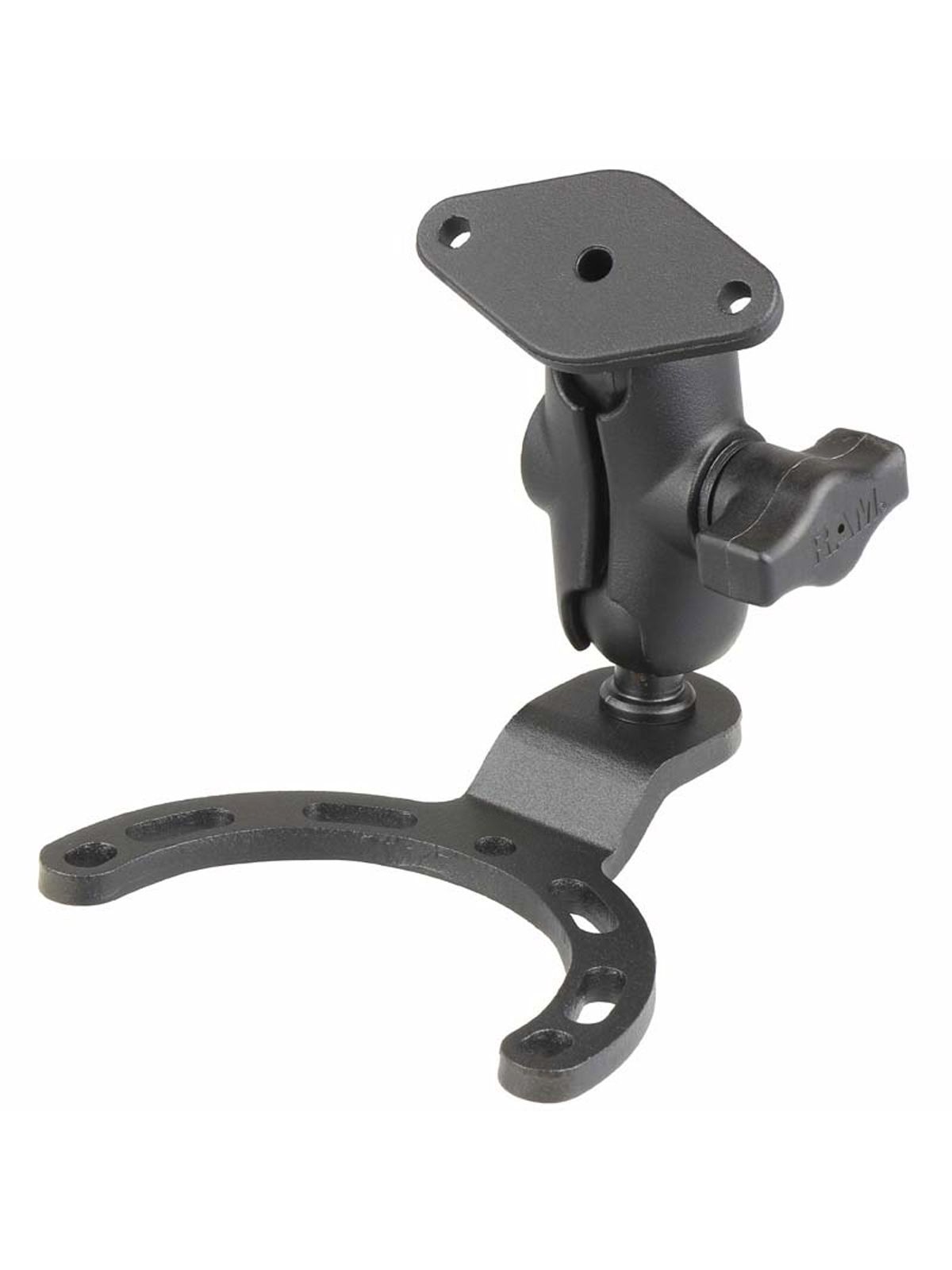 RAM Mounts Motorradtank-Set (Honda / Suzuki / Yamaha) - Tank-Basis, kurzer Verbindungsarm, Diamond-Anbindung (Trapez), B-Kugel (1 Zoll), im Polybeutel