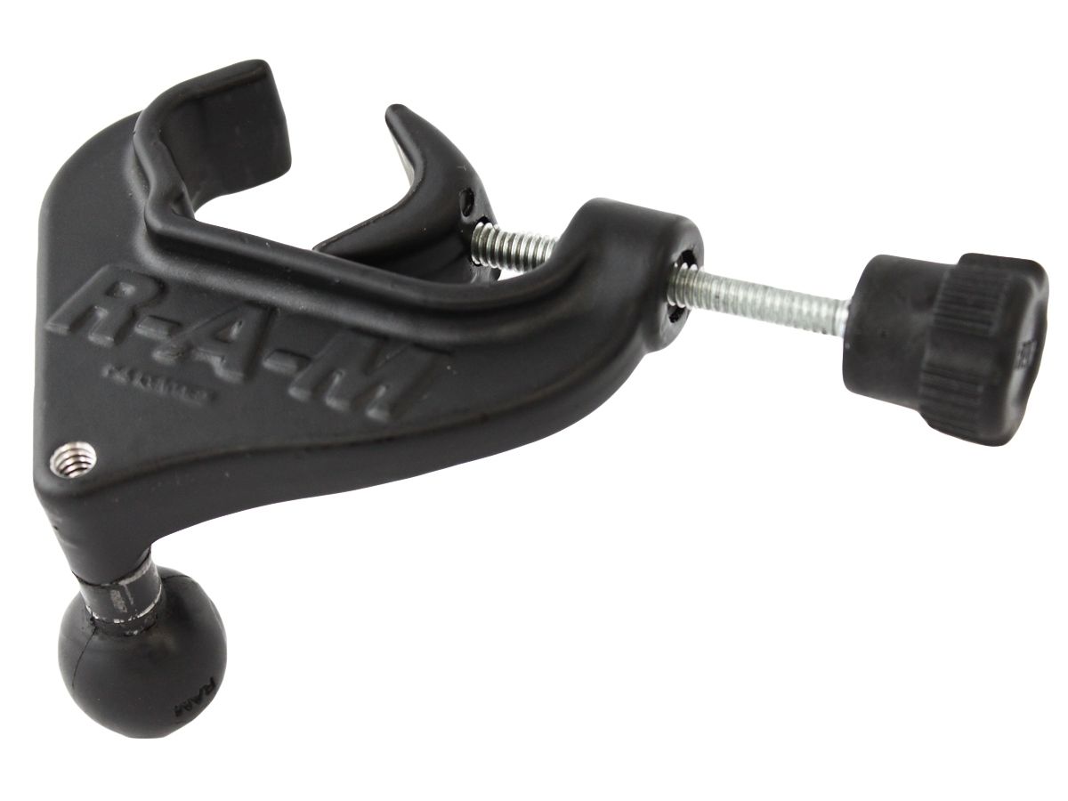 RAM Mounts Steuerhorn-Klammer (Luftfahrt) - B-Kugel (1 Zoll), für Durchmesser 15,9 - 31,8 mm, mit 1/4 Zoll-20 Innengewinde für zusätzliche Kugel-Montage