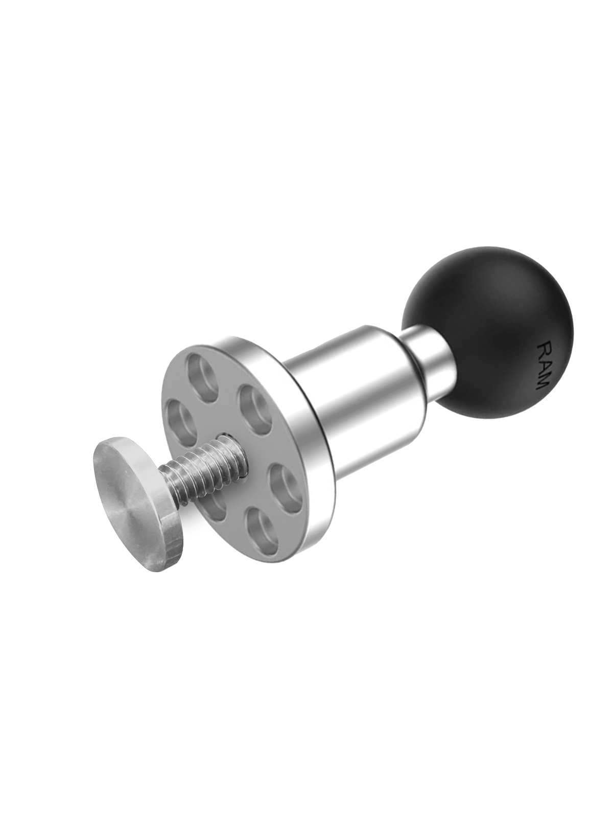 RMG Aluminium-Kugeladapter, mit Tellerschraube 18mm – C-Kugel (1,5 Zoll) – Kompatibel für Industrieprofile & U-Airline-Schienen