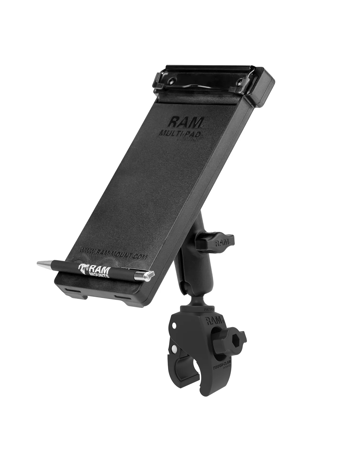 RAM Mounts Tough-Claw Notizblock-Halterung - B-Kugel (1 Zoll), Durchmesser 15,9-29,0 mm