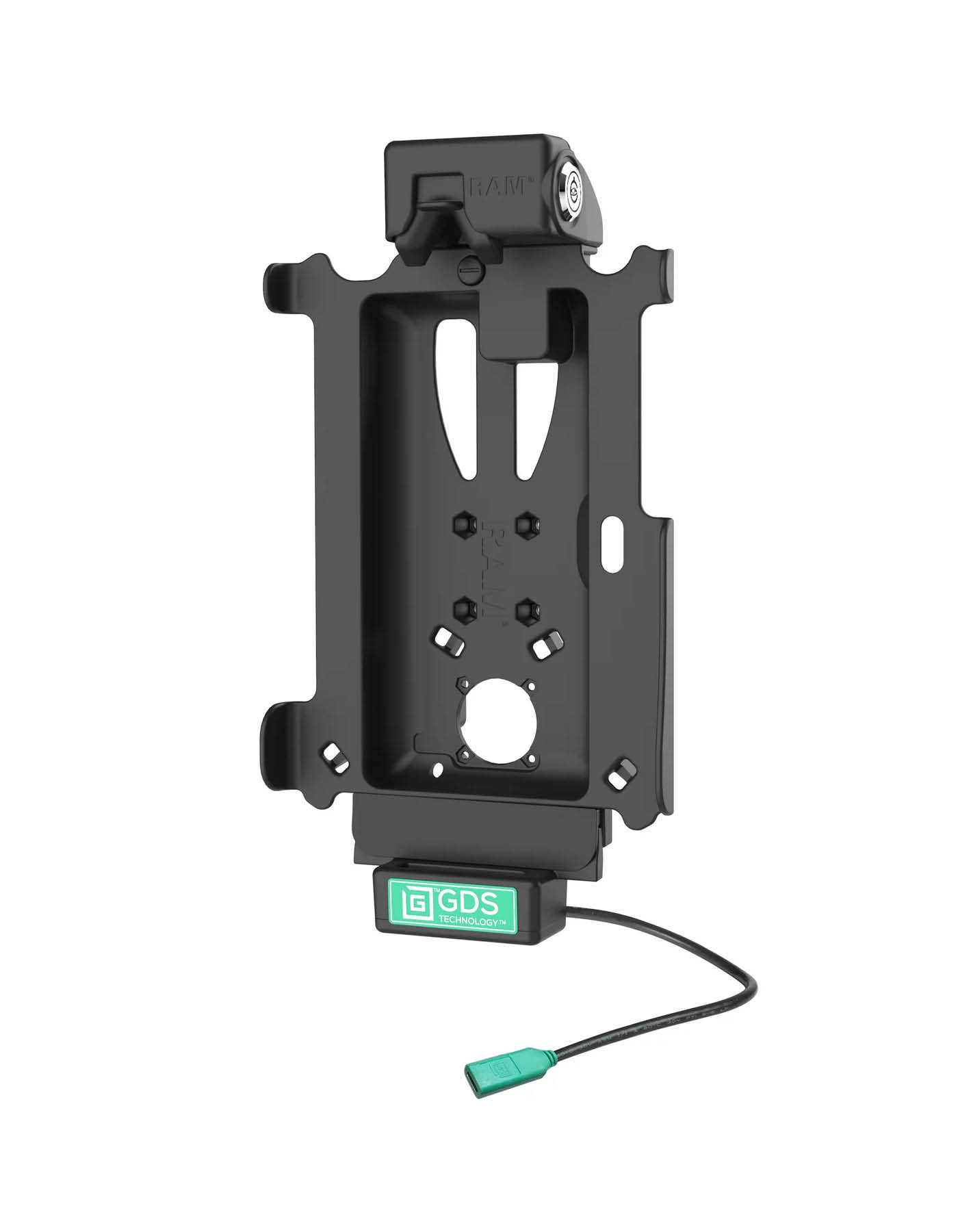 RAM Mounts GDS Tough-Dock Halteschale (Schlüsselverriegelung) für Samsung Tab Active4 Pro & Active5 Pro - in IntelliSkin Next Gen Schutzhülle - USB-C-Anschluss