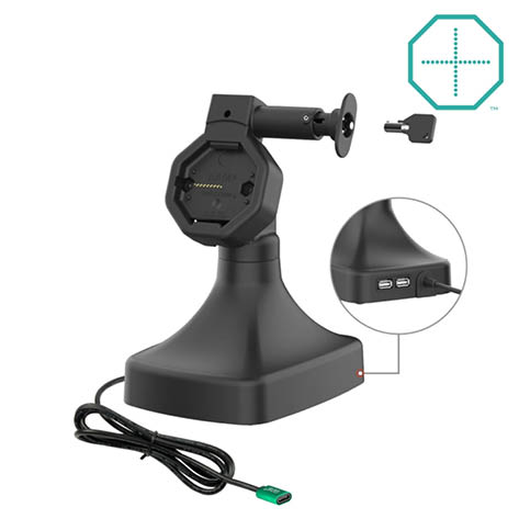 RAM Mounts GDS Uni-Conn Stand-Dockingstation (abschließbar) - Dreh- & Schwenkbar - USB-C & Daten - rückseitige Pogo-Pads