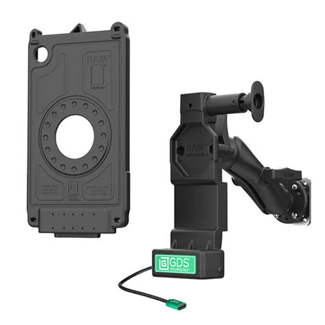 RAM Mounts GDS Uni-Conn™ Fahrzeug-Ladestation für Samsung Tab A11 in IntelliSkin Schutzhülle - C-Kugel (1,5 Zoll) - USB-C Anschluss