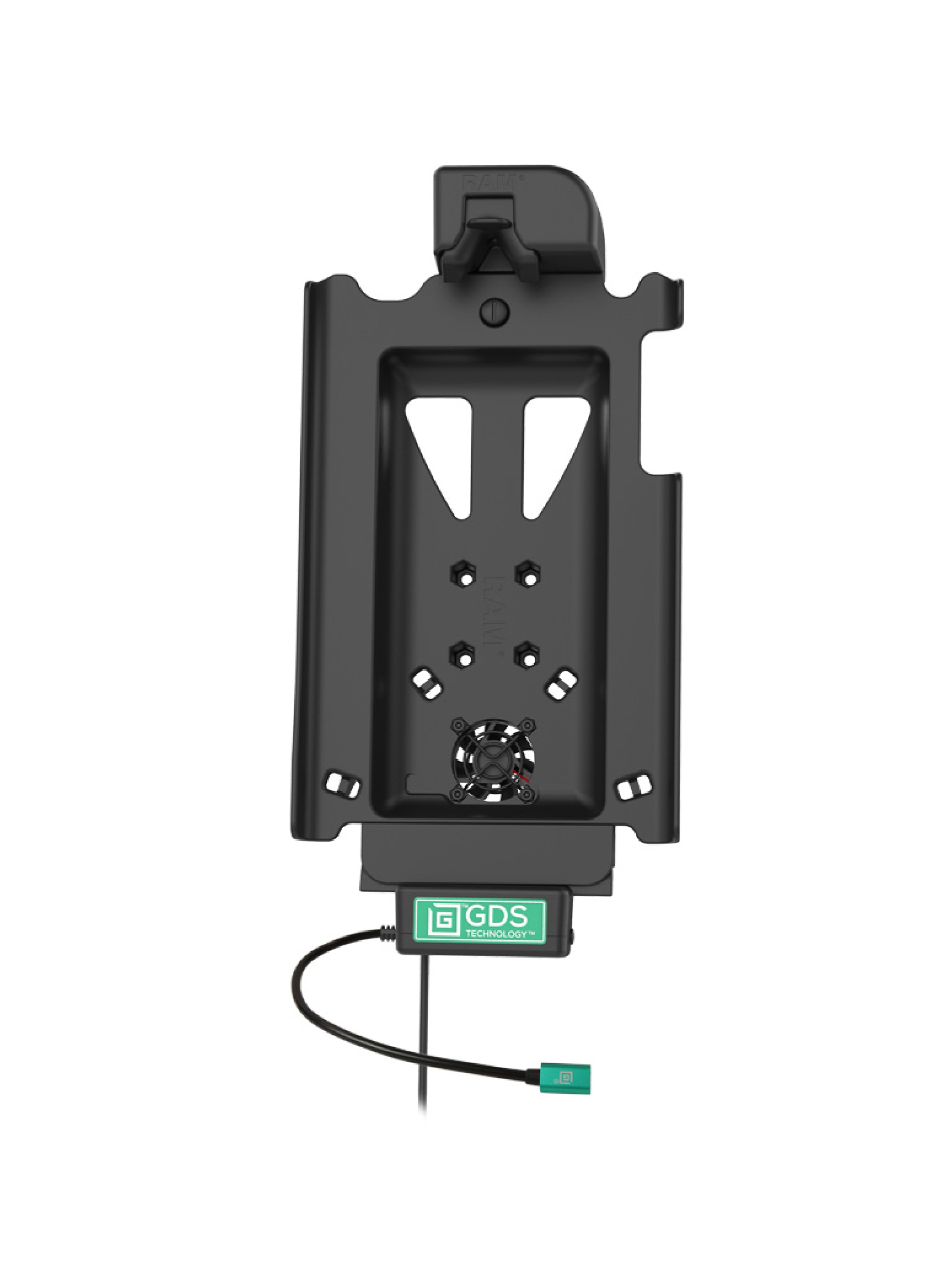 RAM Mounts GDS Cool-Dock Halteschale (Schnappverschluss) Samsung Tab A 10.5 - in IntelliSkin Next Gen Schutzhülle - Mit Lüfter - USB-C-Anschluss
