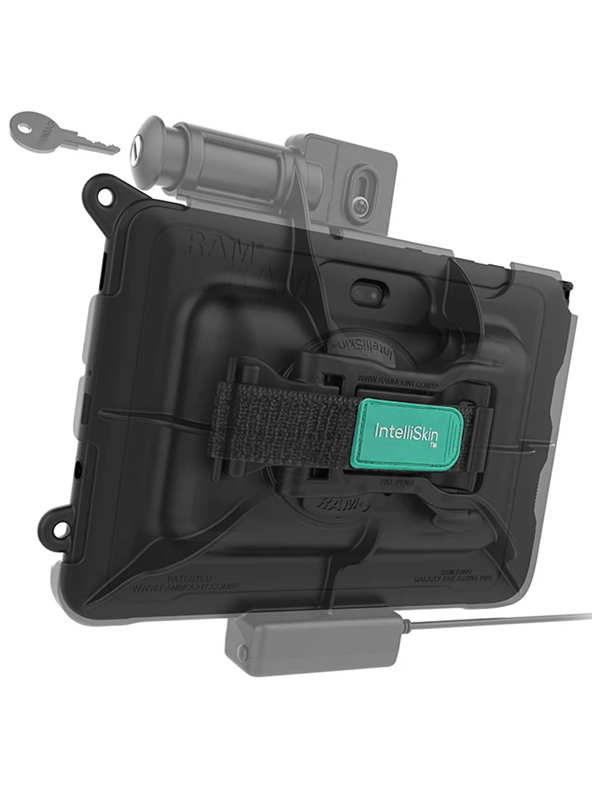 RAM Mounts Form-Fit Halteschale (Schlüsselverriegelung) für Samsung Tab Active4 Pro & Active5 Pro - in OEM/RAM Schutzhülle - USB-C-Anschluss