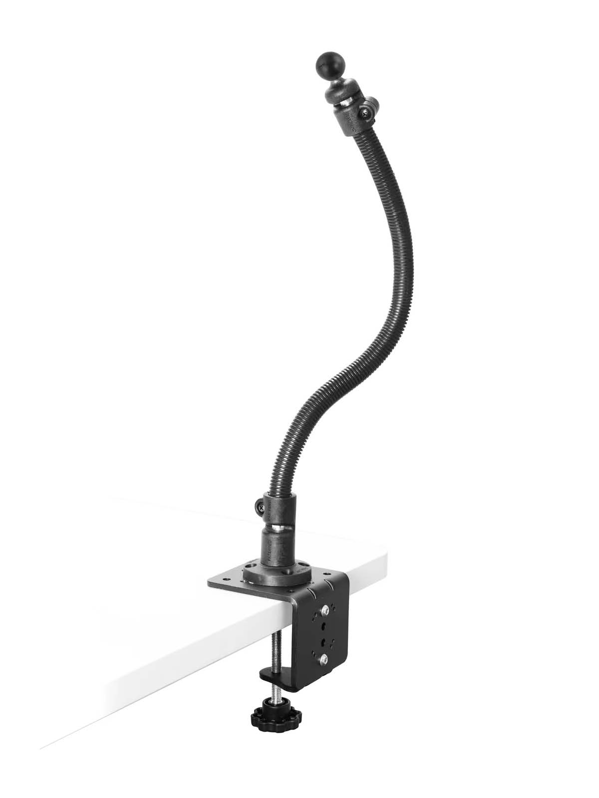 RAM Mounts Tisch-Schraubklemme mit Schwanenhals (457,2 mm) - Kugel-Adapter - B-Kugel (1 Zoll)