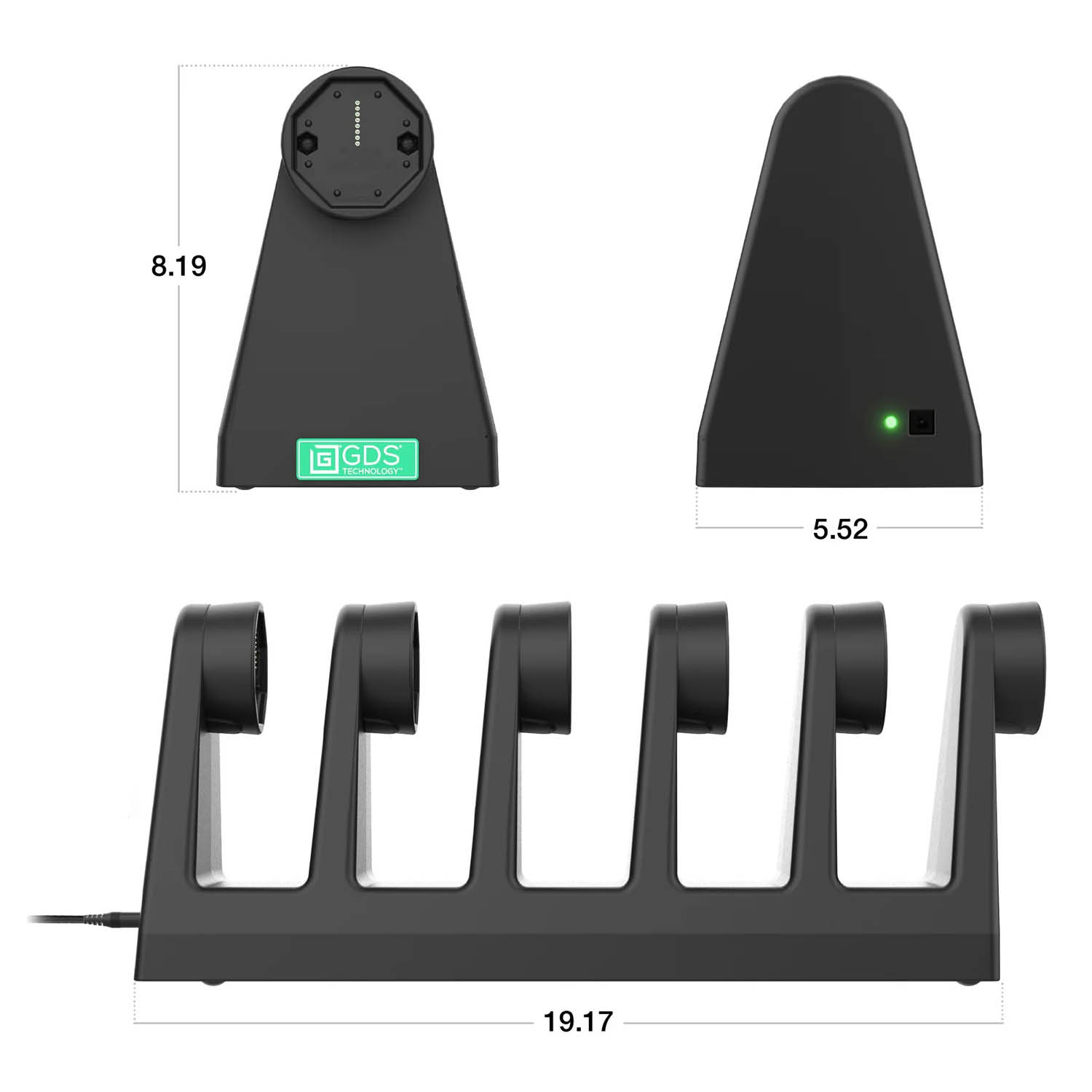 RAM Mounts 6-fach GDS Uni-Conn Tisch-Ladestation für Tablets in IntelliSkin Schutzhülle