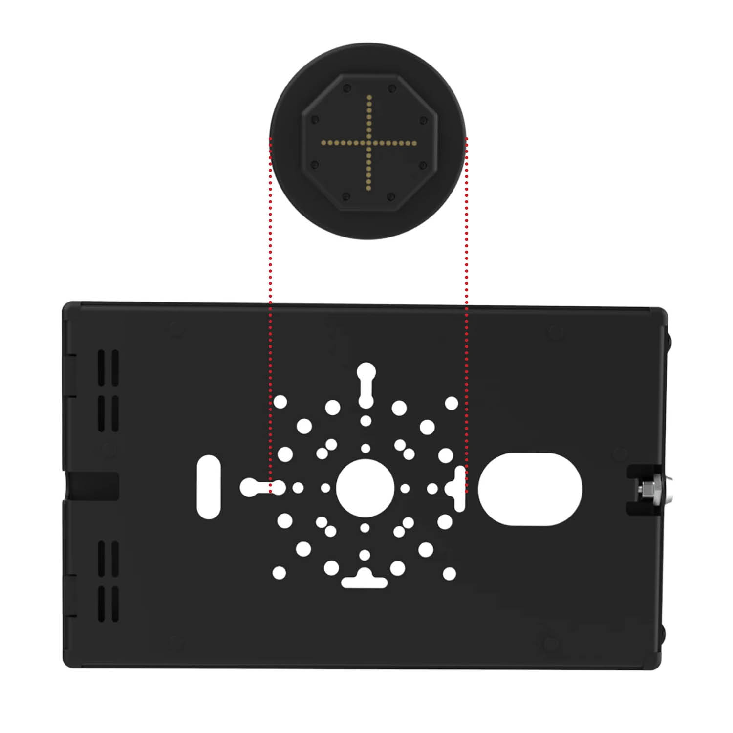RAM Mounts GDS Uni-Conn Adapter mit USB-C für Safe-Cases - inkl. Schrauben-Set