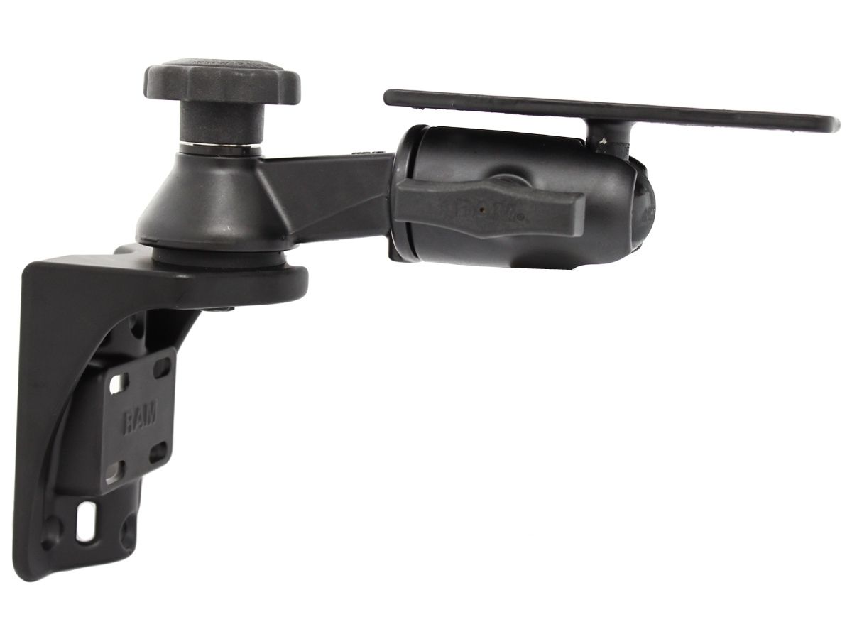 RAM Mounts Schwenkarm für Wandbefestigung - Vertikal-Basis, Octagon-Verbindungsarm, rechteckige Universal-Platte (ca. 150x50 mm, diverse Lochraster), C-Kugel (1,5 Zoll)