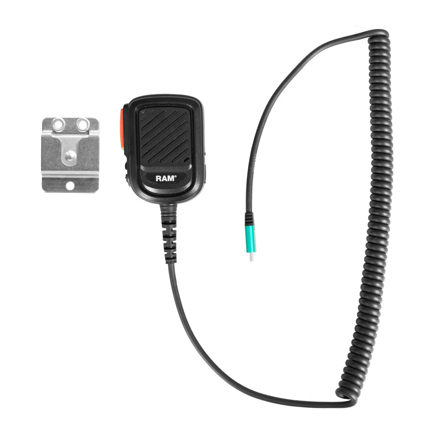 RAM Mounts Handmikrofon für Kodiak Systeme - gewendeltes Kabel mit USB-C Stecker