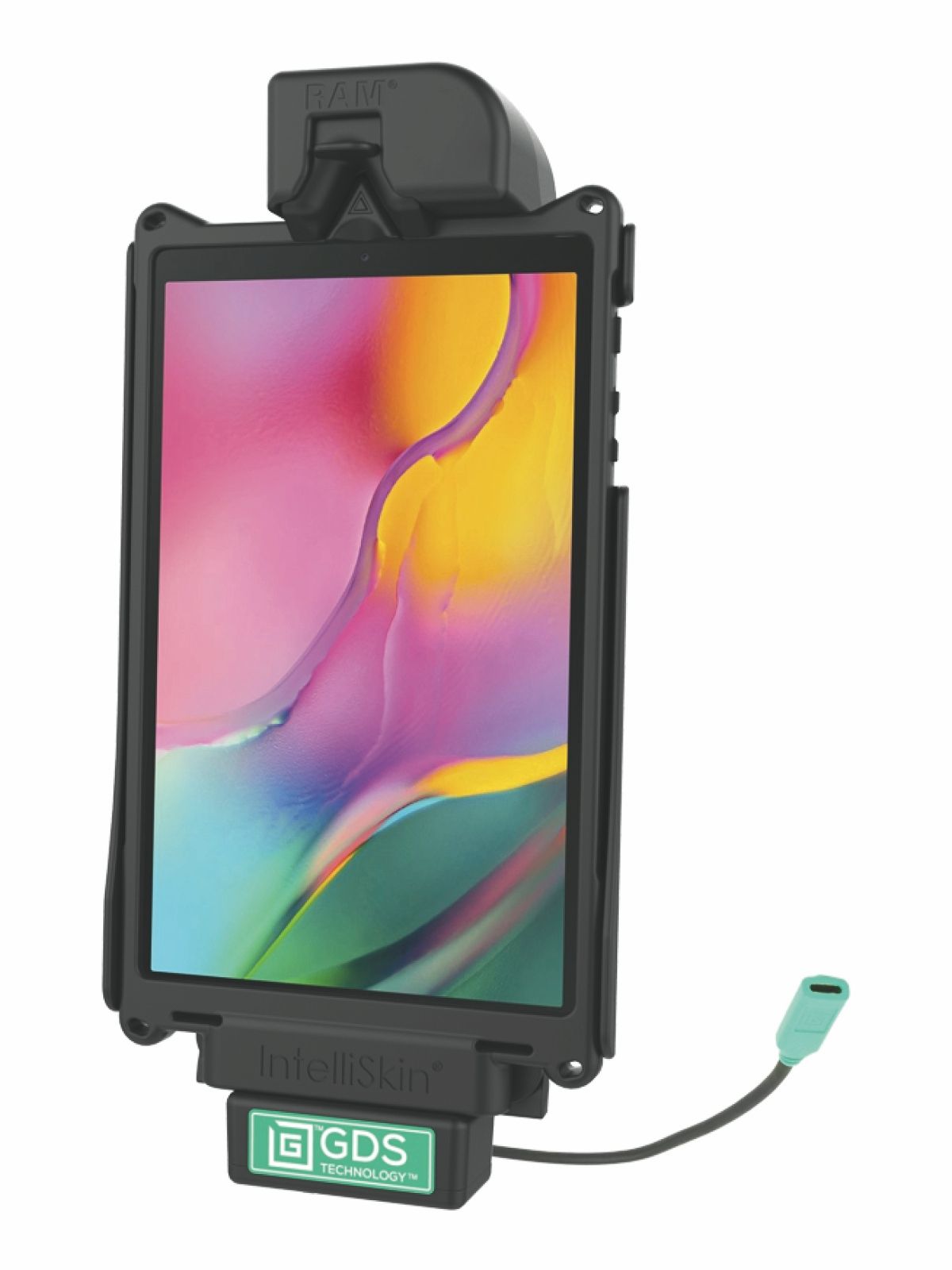 RAM Mounts GDS Tough-Dock Halteschale (Schnappverschluss) für Samsung Tab A 10.1 in IntelliSkin Schutzhülle - Micro-USB-Anschluss