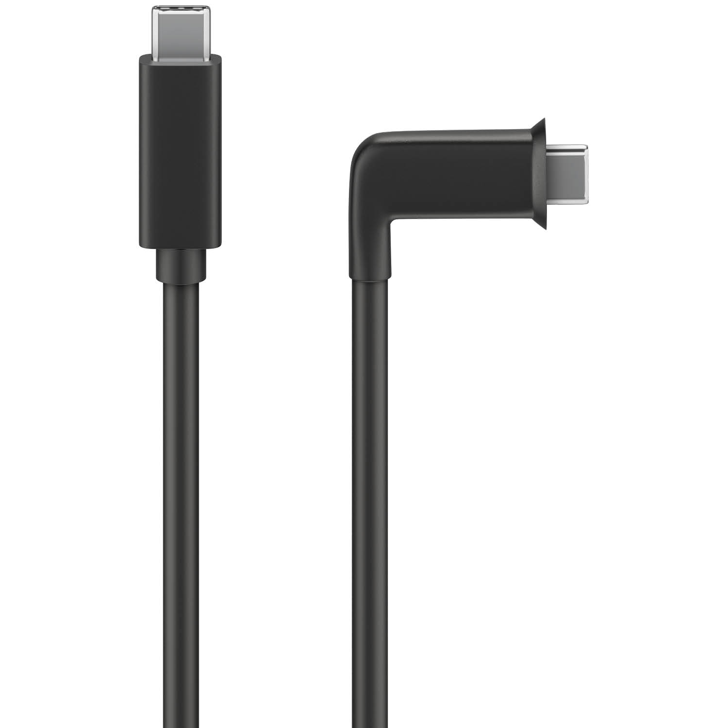 USB-C auf USB-C Kabel - gewinkelter Stecker mit IP54-Schutz, Kabellänge 150 mm