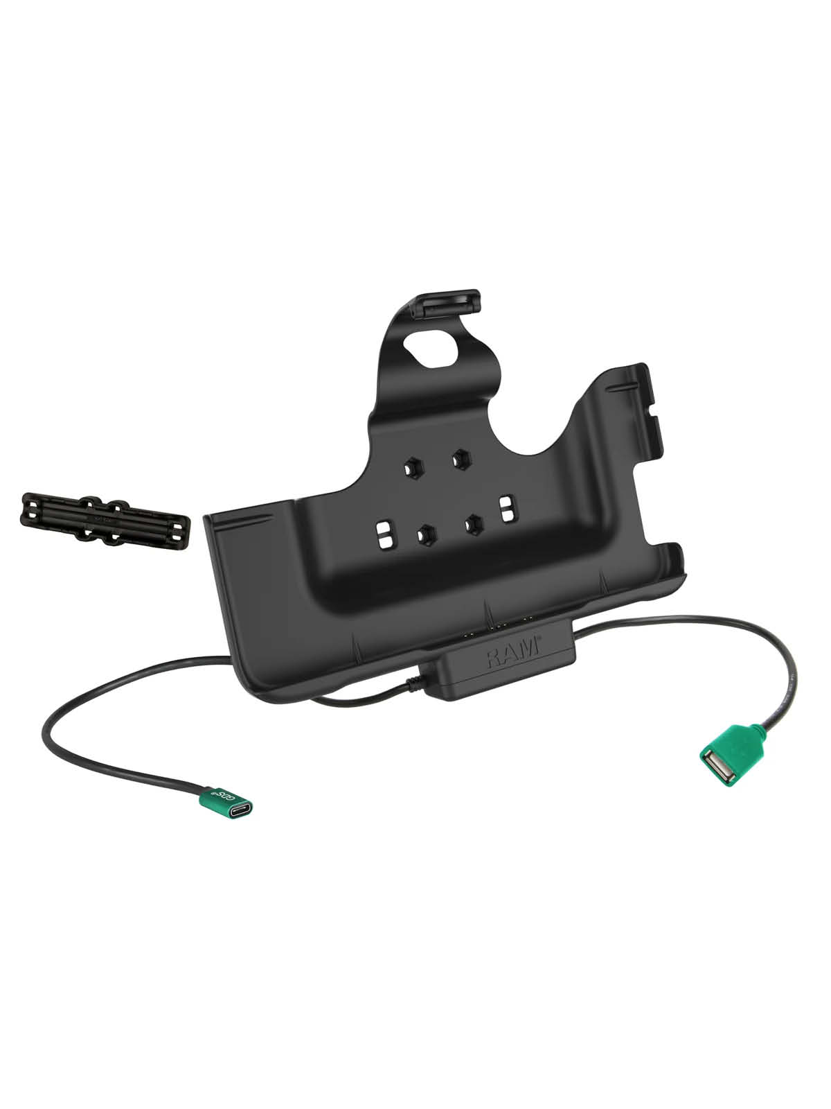 RAM Mounts EZ-Roll'r Halteschale für Samsung Tab Active4 Pro & Active5 Pro - In OEM/RAM Schutzhülle - USB-C & USB-A-Anschluss - 4-Loch AMPS