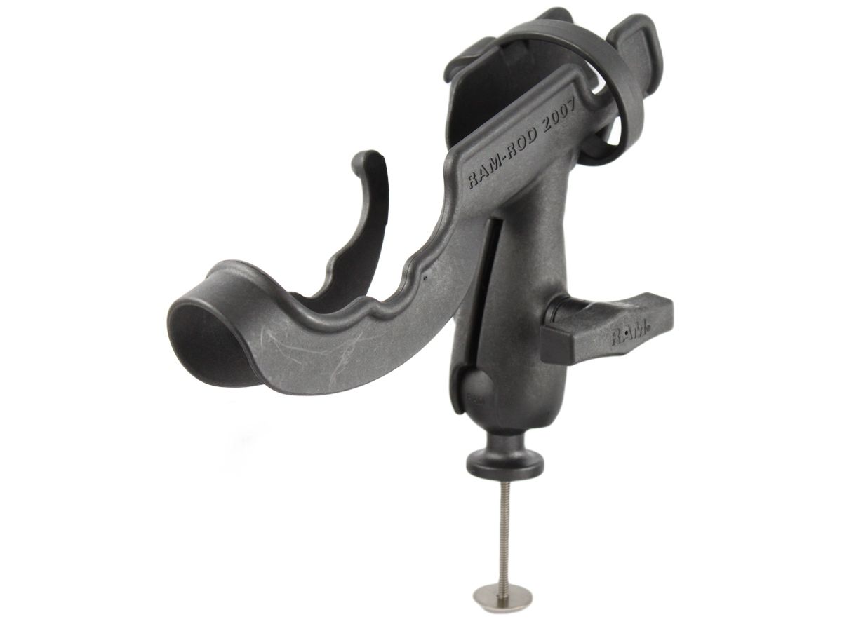 RAM Mounts Rod 2007 Angelruten-Halterung mit C-Kugel-Adapter - mittlerer Verbindungsarm, Kugel-Adapter, C-Kugel (1,5 Zoll)