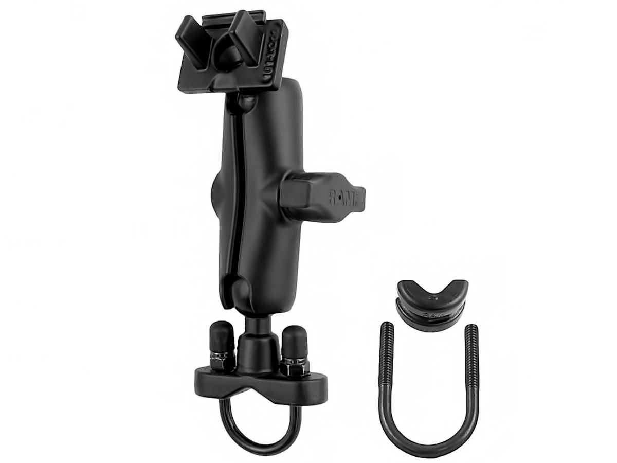 RAM Mounts Lenker-Halterung Lowrance Mark / Elite - B-Kugel (1 Zoll), Rohr-Klemme, mittlerer Verbindungsarm, Lowrance-Adapter