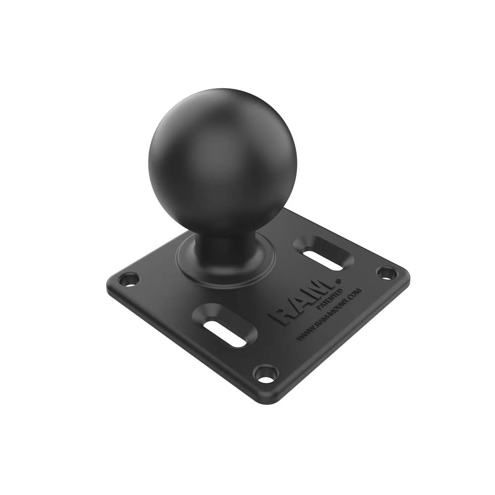 RAM Mounts VESA-Platte (3,625 x 3,625  Zoll) mit stahlverstärktem Post - 75 x 75 mm Lochraster, D-Kugel (2,25 Zoll)