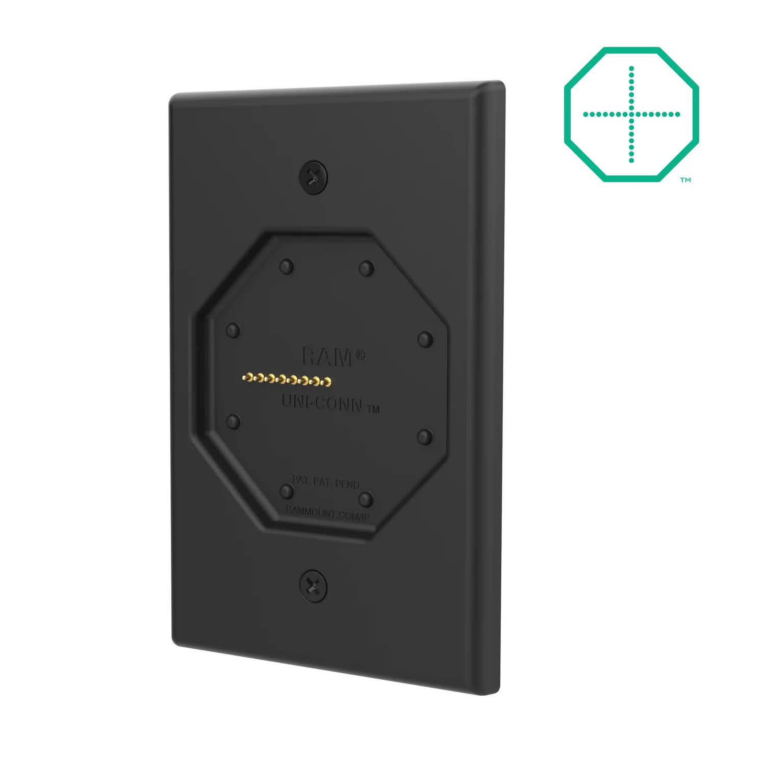 RAM Mounts GDS Uni-Conn Wand-Ladestation mit PoE - Magnetisch, JST-Stecker