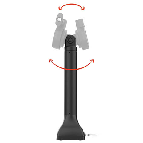 RAM Mounts GDS Uni-Conn Stand-Ladestation (14 Zoll) - Dreh- & Schwenkbar - abschliebar (Schlüssel) - USB-C - Rückseitige Pogo-Pads