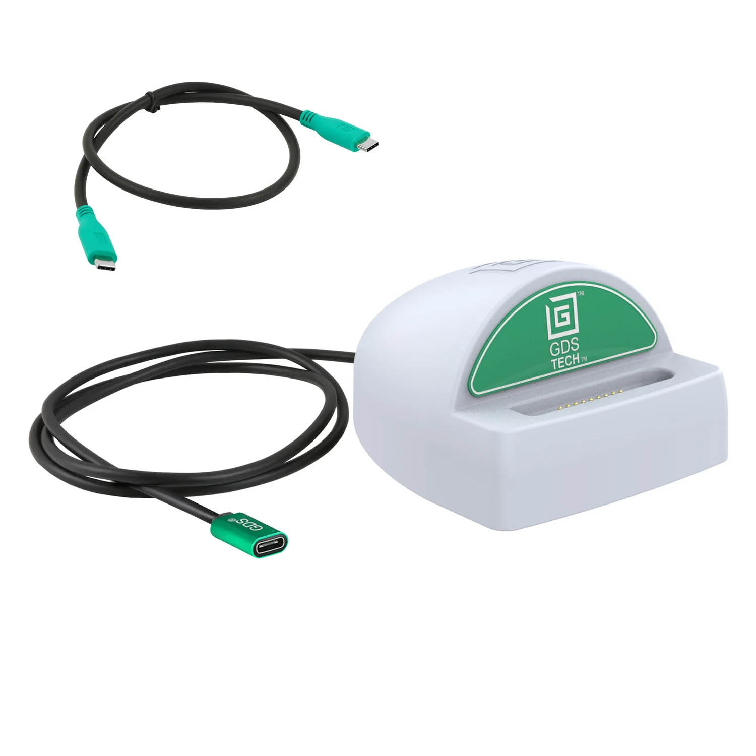 RAM Mounts GDS Tisch-Ladestation (Low-Profile) mit Power Delivery für große Tablets in IntelliSkin Schutzhülle - USB-C 3.1 - Hellgrau