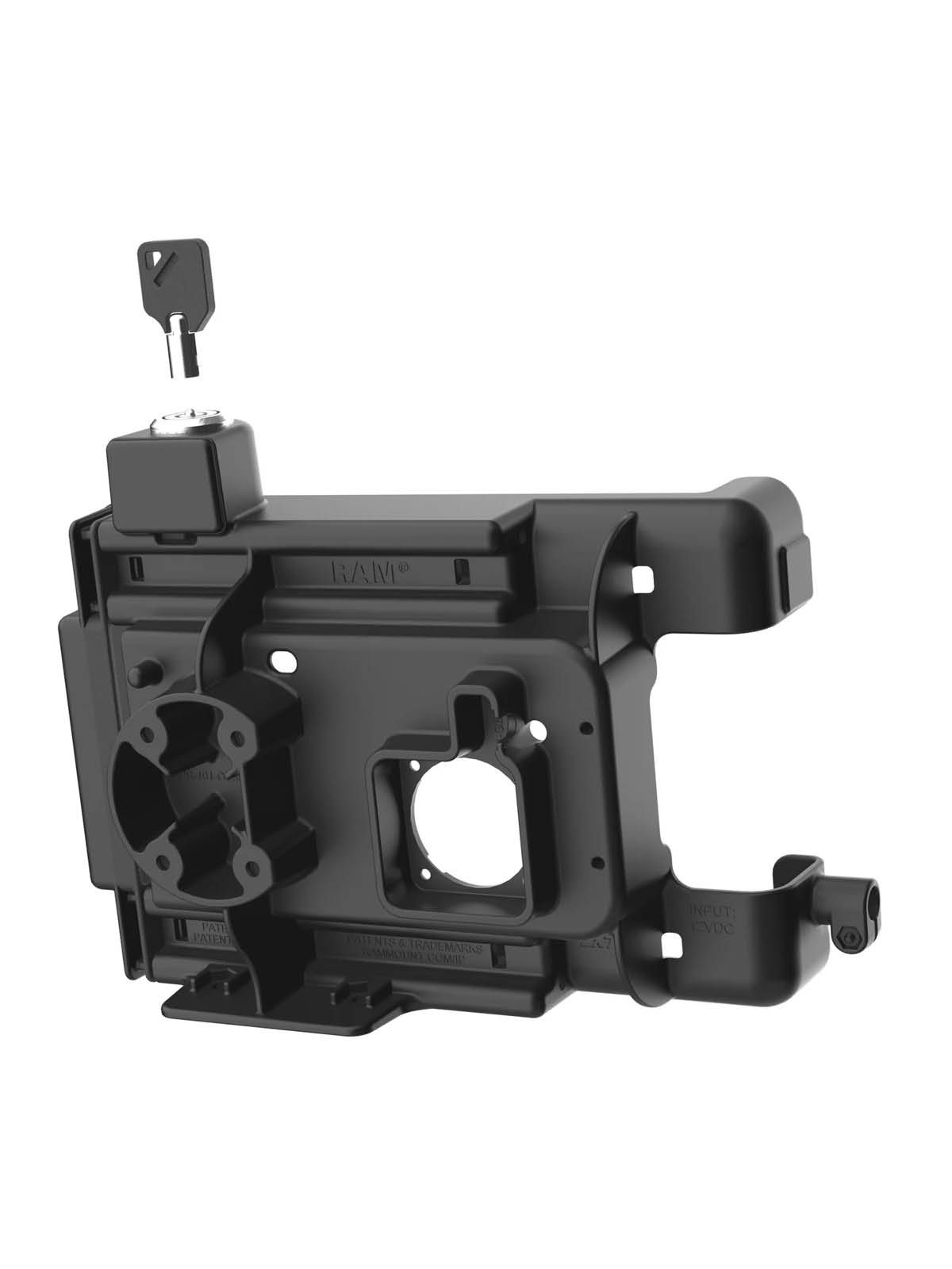 RAM Mounts Form-Fit Halteschale für Getac ZX70 - abschließbar, Temp-Modul kompatibel, 4-Loch AMPS-Aufnahme