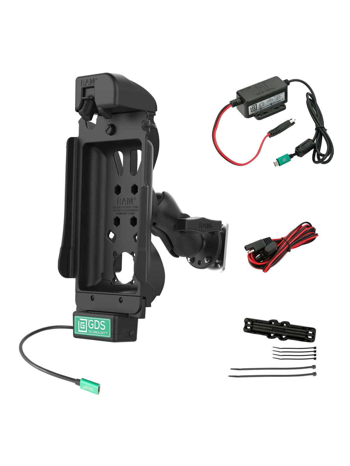 RAM Mounts GDS Tough-Dock Halteschale Set (Schnappverschluss) für Samsung Tab A7 Lite (8.7“) & A9 in IntelliSkin Schutzhülle - USB-C-Anschluss