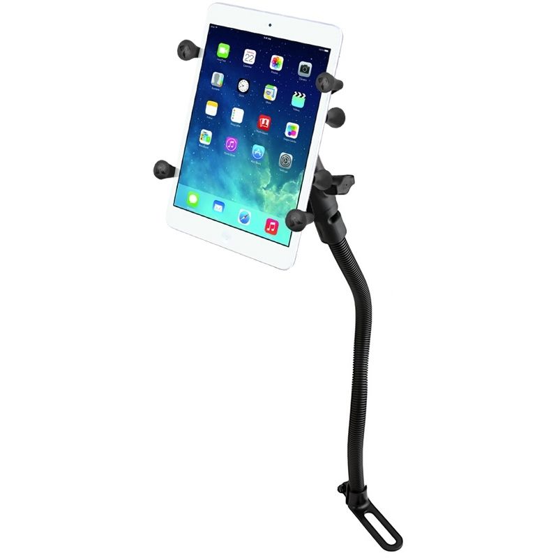 RAM Mounts X-Grip Schwanenhals-Halterung für Tablets (7 Zoll) - B-Kugel (1 Zoll), Pod-Basis (für Fahrzeugsitz)