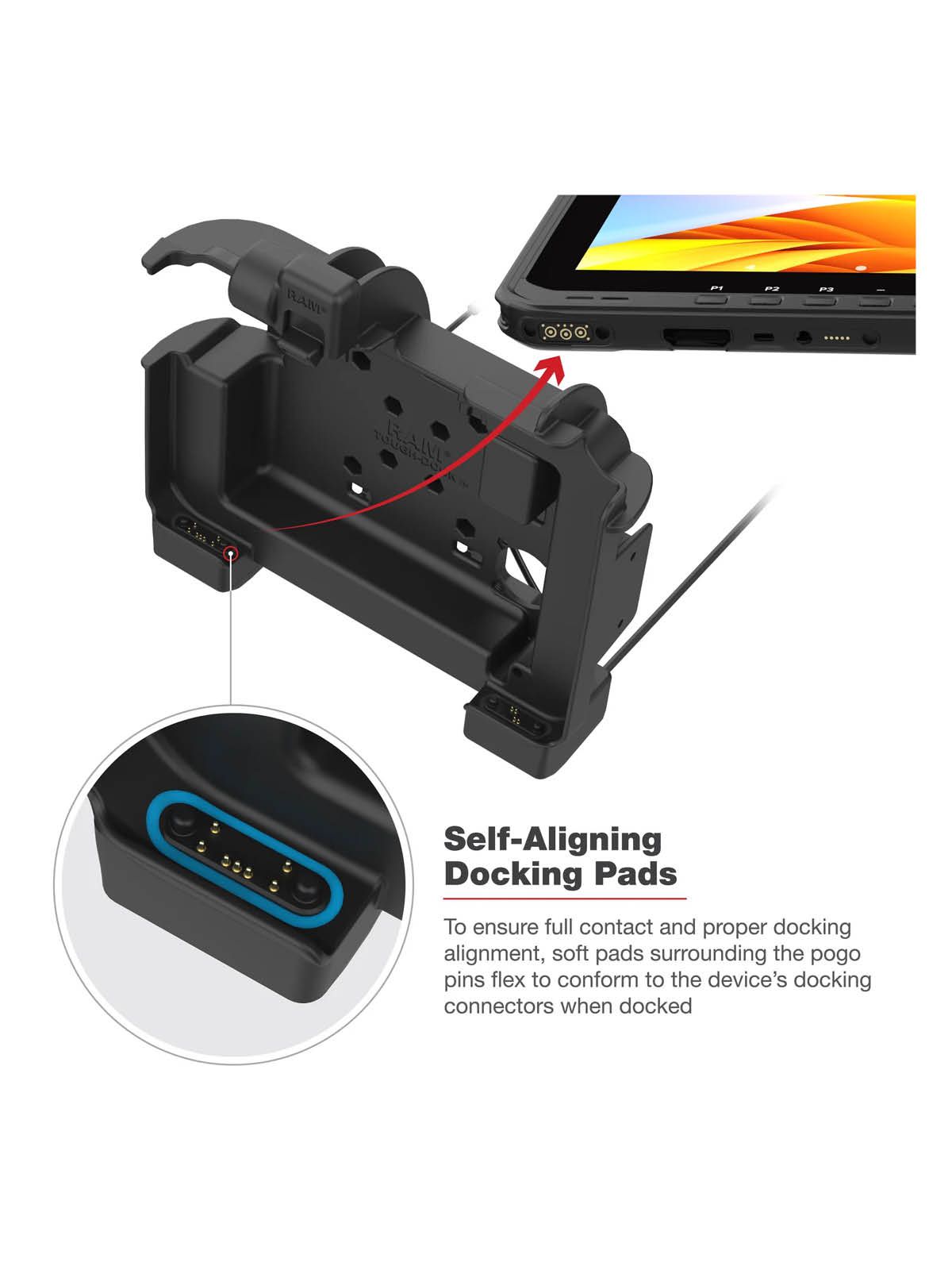 RAM Mounts Form-Fit Halteschale (Schlüsselverriegelung) für Zebra ET60 & ET65 - mit & ohne Tastatur - 5.5mm DC-Anschluss RAM Mounts Form-Fit Halteschale (Schlüsselverriegelung) für Zebra ET60 & ET65 - mit & ohne Tastatur - 5.5mm DC-Anschluss