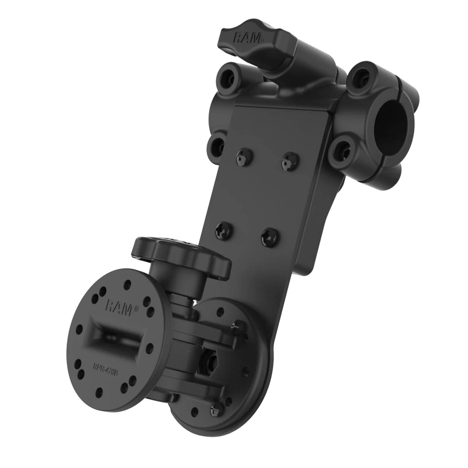 RAM Mounts Drehgelenk-Befestigung mit schwenkbarer 2- & 4-Loch AMPS Aufnahme für Tough-Bar™