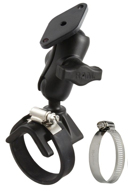 RAM Mounts Set - B-Kugel (1 Zoll), Rohrschelle, kurzer Verbindungsarm, Diamond-Basisplatte (Trapez)