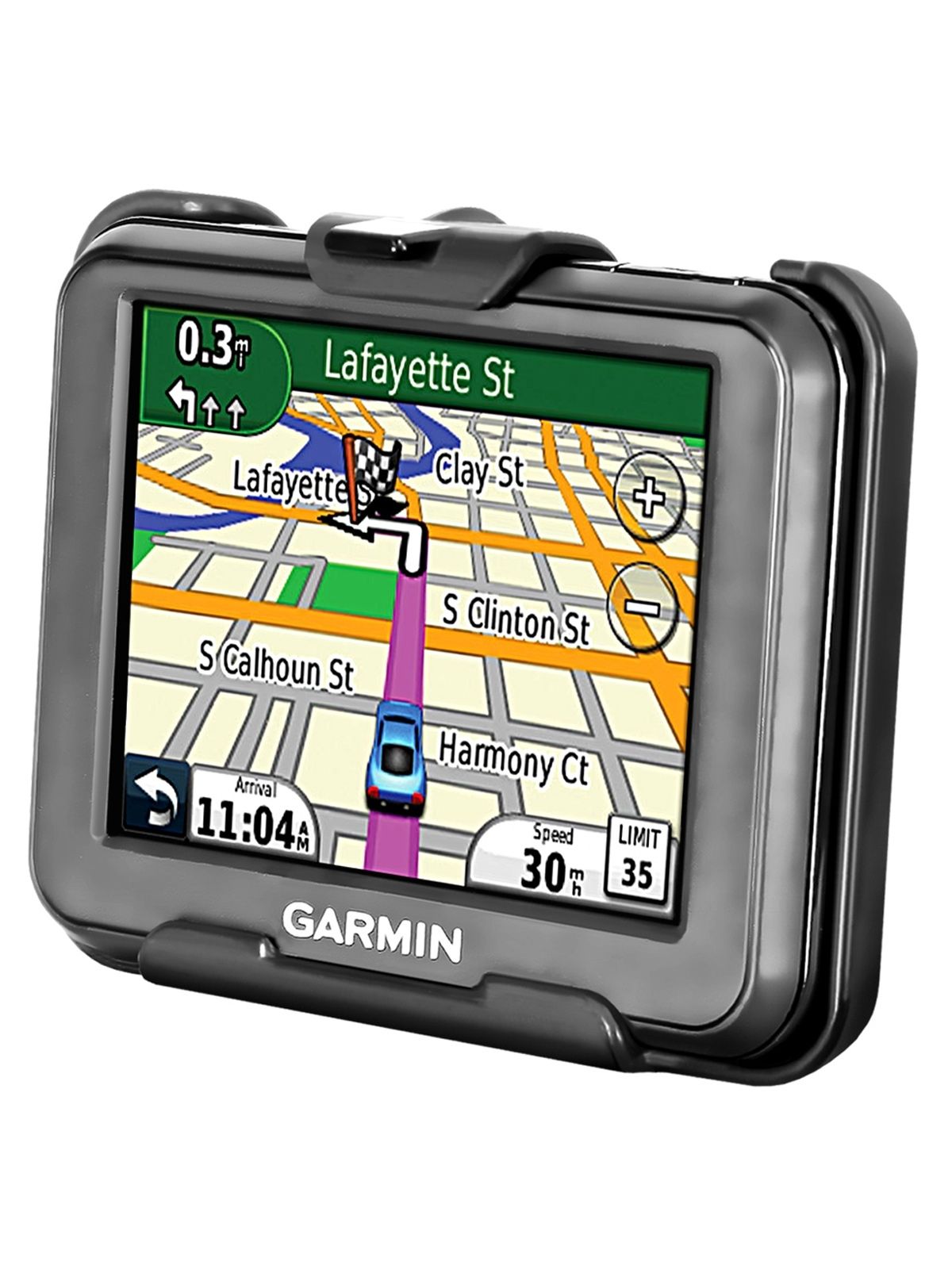 RAM Mounts Gerätehalteschale für Garmin nüvi 30 (ohne Schutzhüllen) - Diamond-Anbindung (Trapez), Schrauben-Set, im Polybeutel