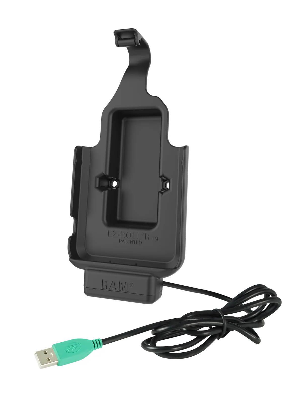 RAM Mounts EZ-Roll'r Form-Fit Halteschale für Samsung Galaxy XCover6 Pro & XCover 7 - In OEM/RAM Schutzhülle - USB-A-Anschluss