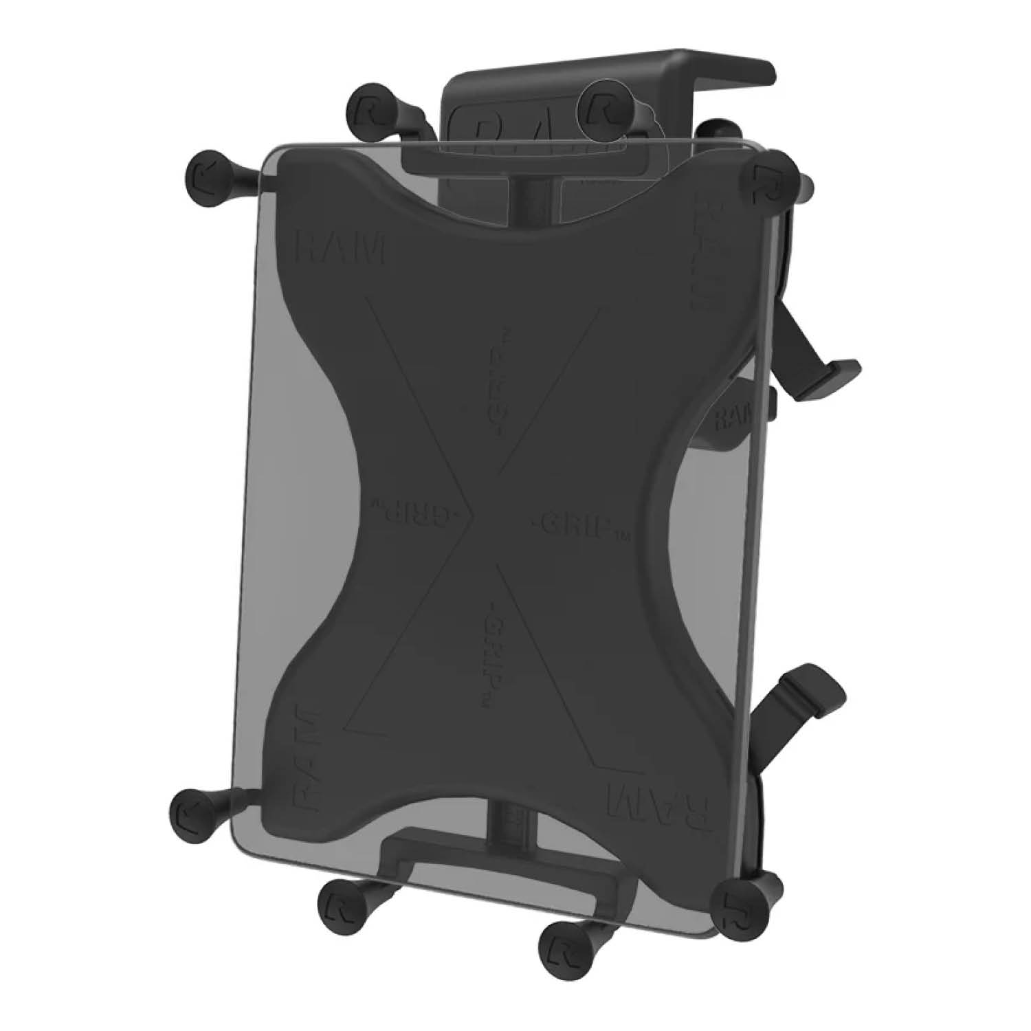 RAM Mounts X-Grip Luftfahrt-Panelhalterung für 9-11 Zoll Tablets - Runde Basiskugel - Kurzer Verbindungsarm - Panelklammer (Klemmbereich max. 15,87 mm) - B-Kugel (1 Zoll) - Schrauben-Set