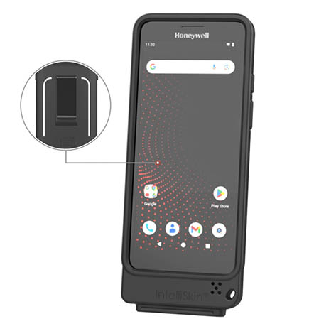 RAM Mounts IntelliSkin Ladeschutzhülle für Honeywell CT37 mit integriertem Gürtel-Clip - Externer USB-C Anschluss - GDS-Technologie