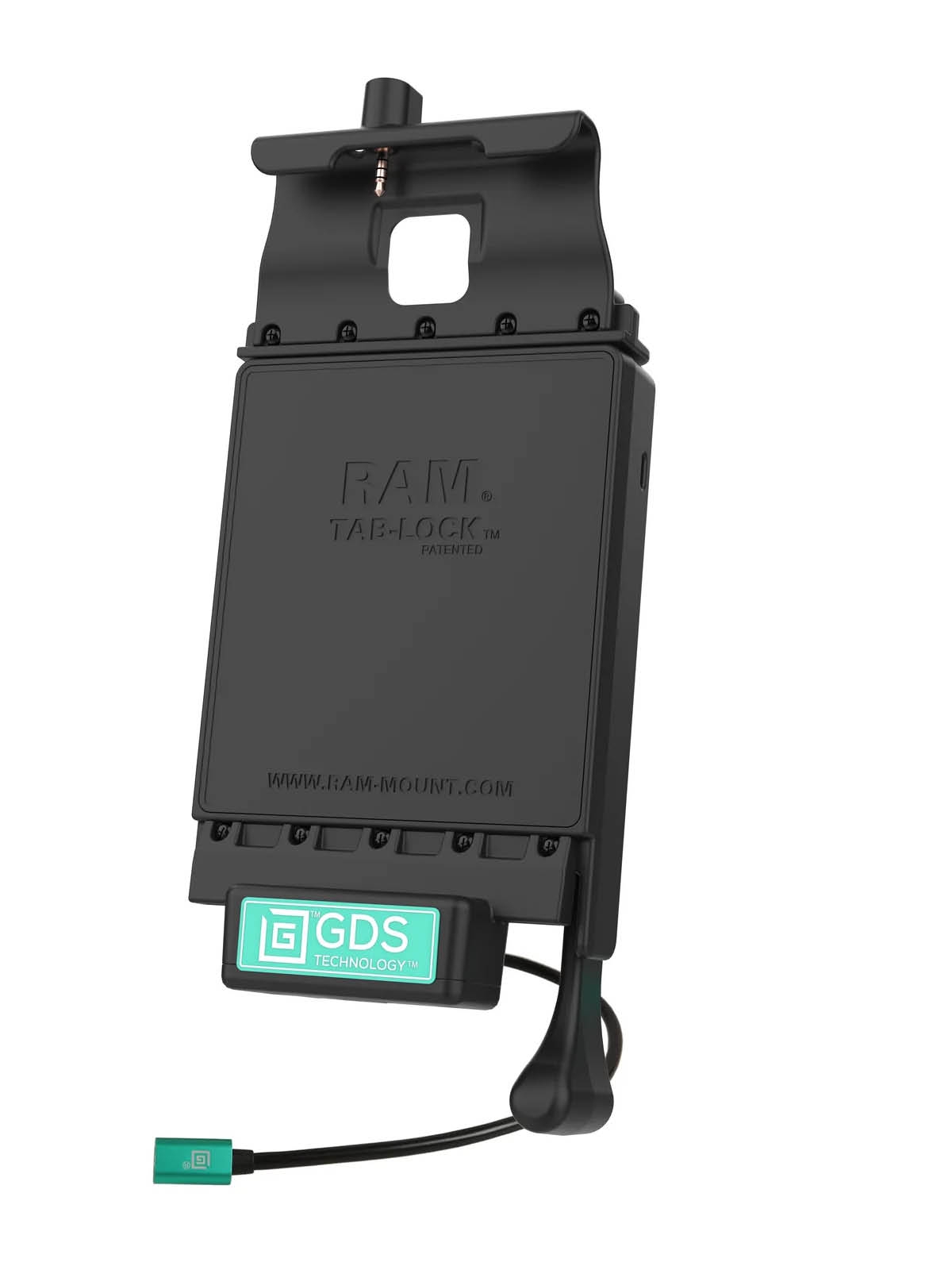 RAM Mounts GDS Tab-Lock Halteschale (Schlüsselverriegelung) für Samsung Tab A 8.0 (2018) - in IntelliSkin Schutzhülle - USB-C-Anschluss