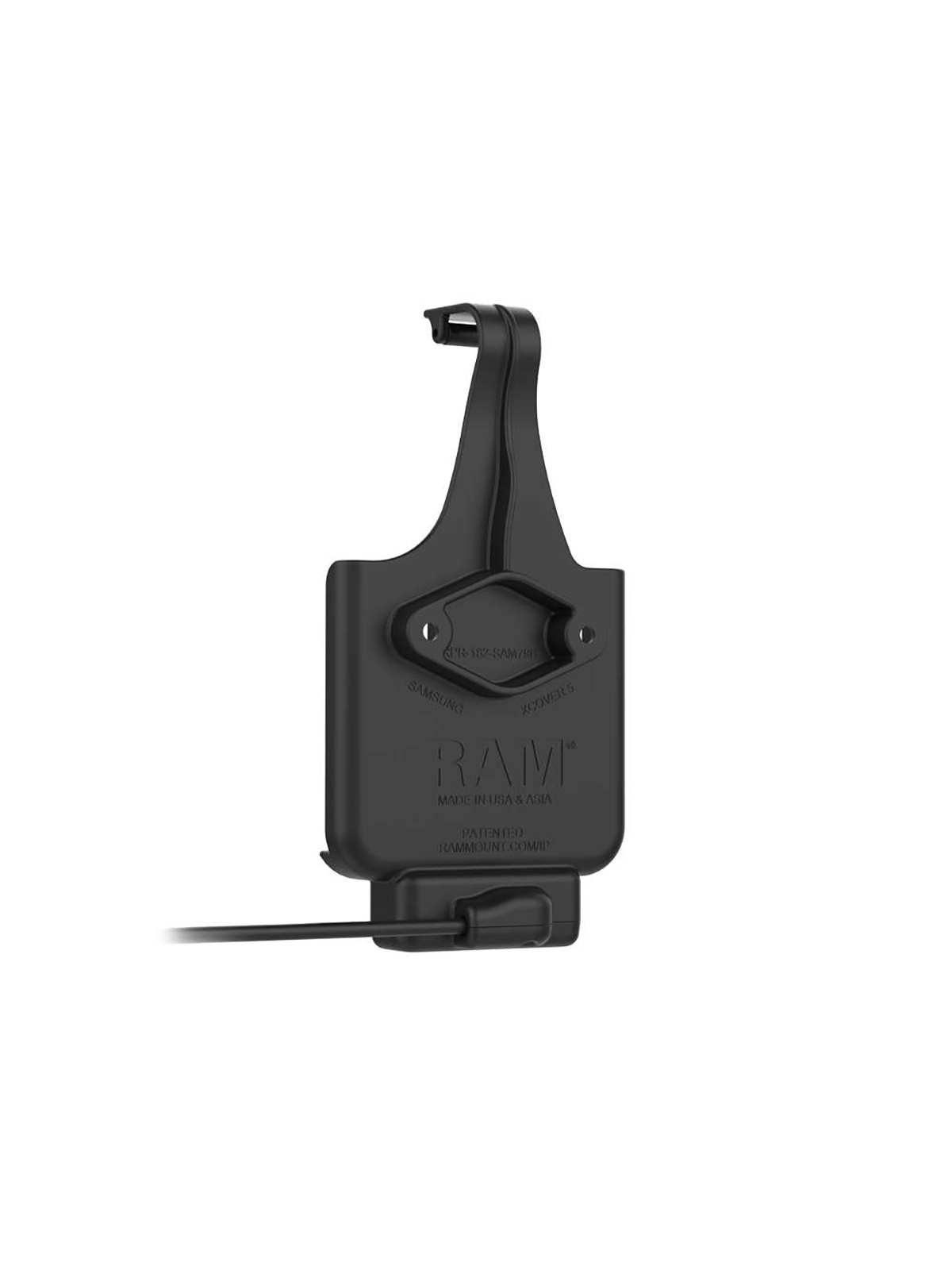 RAM Mounts EZ-Roll'r Form-Fit Halteschale für Samsung Galaxy XCover 5 (mit Schutzhülle) - inkl. Ladefunktion, USB-A