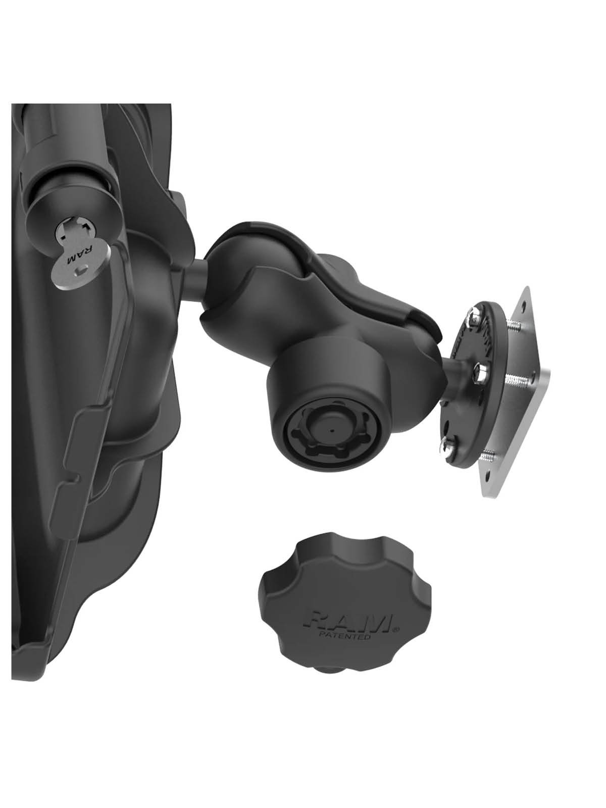 RAM Mounts Fahrzeug Modular Ladestation (Schlüsselverriegelung) für Samsung Tab Active5 Pro & Active4 Pro - In OEM/RAM Schutzhülle - USB-C Ausgang