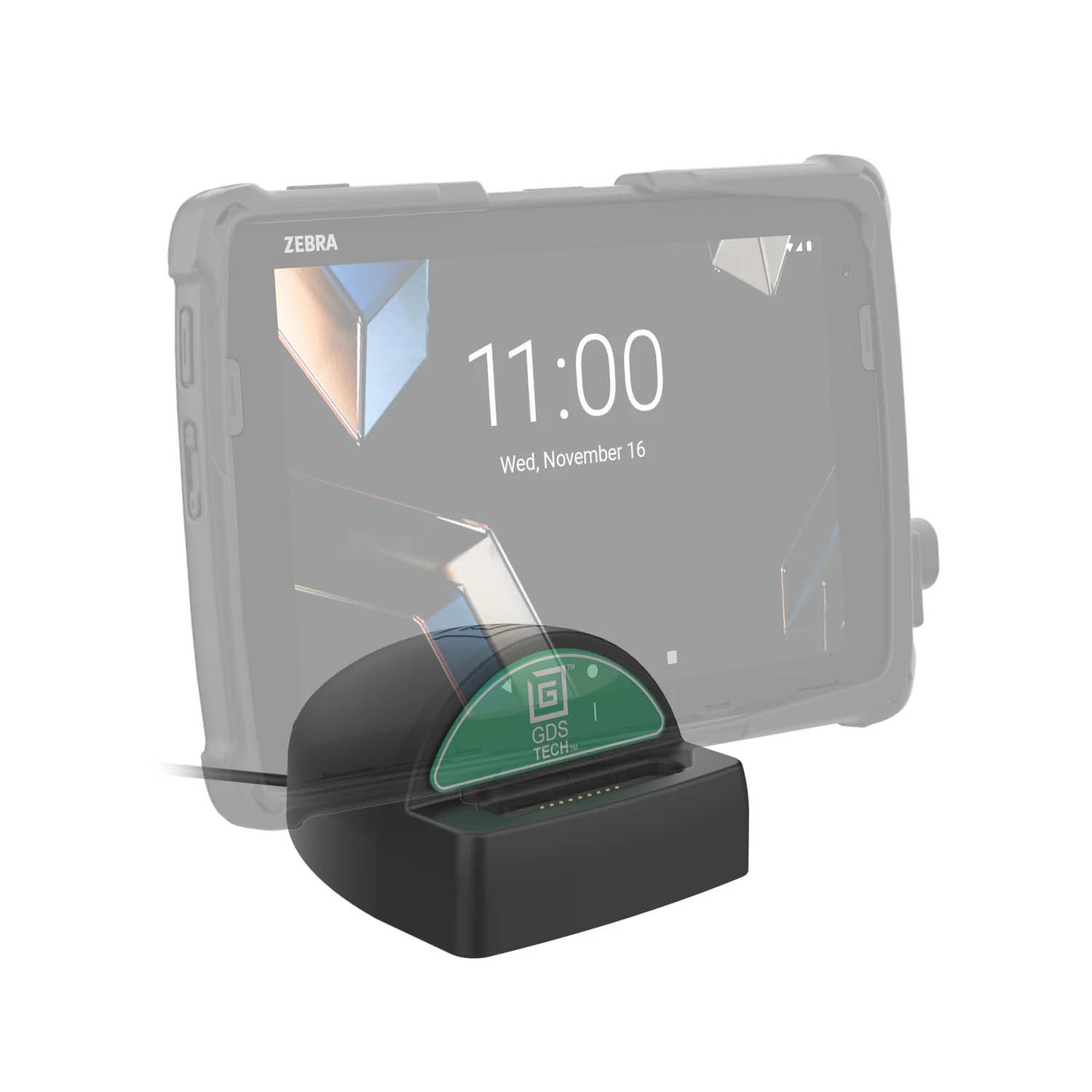 RAM Mounts GDS Tisch-Ladestation (Low-Profile) mit Power Delivery für große Tablets in IntelliSkin Schutzhülle - USB-C 3.1