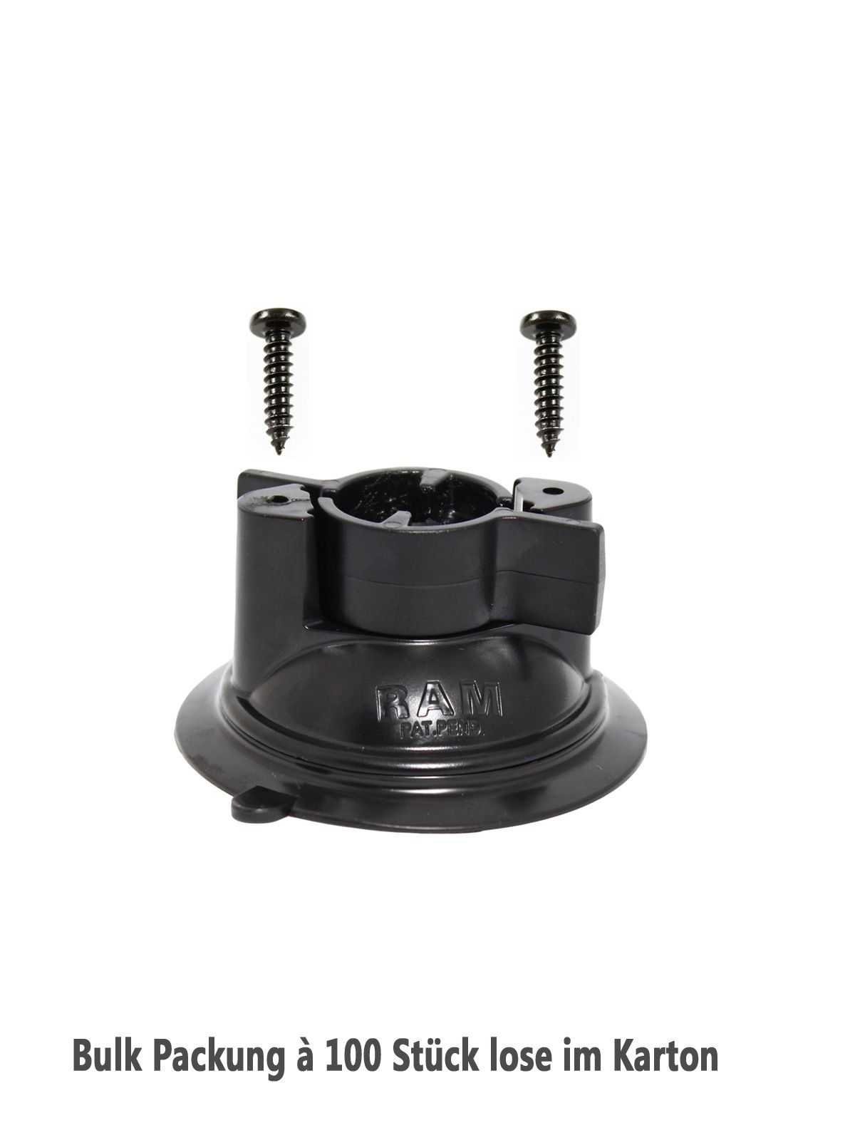 RAM Mounts Saugfuss mit Diamond-Aufnahme (Trapez) - Schrauben-Set, Bulk Packung à 100 Stück (lose im Karton)