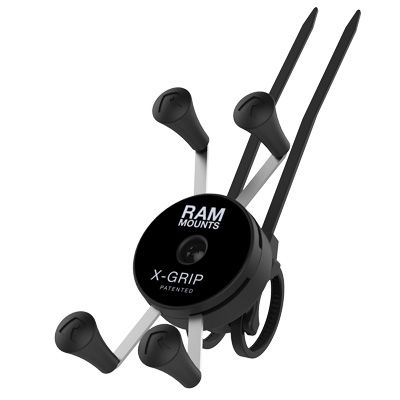 RAM Mounts X-Grip Lenker-Halterung mit Kabelbinder für Smartphones - Bis 82,55 mm Breite - Durchmesser von 12,07 mm bis 42,67 mm