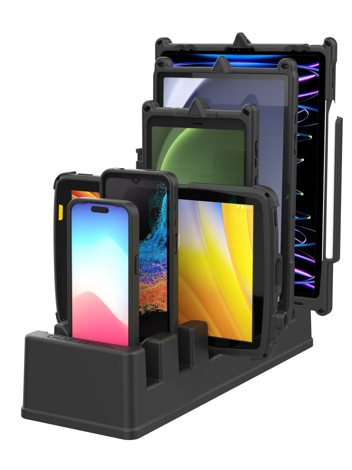 RAM Mounts 6-fach GDS Tisch-Ladestation für Tablets in IntelliSkin Schutzhülle