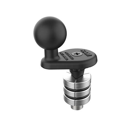 RAM Mounts Motorrad-Basisbefestigung Lenkerkopf - B-Kugel (1 Zoll), für Innendurchmesser 25-32 mm