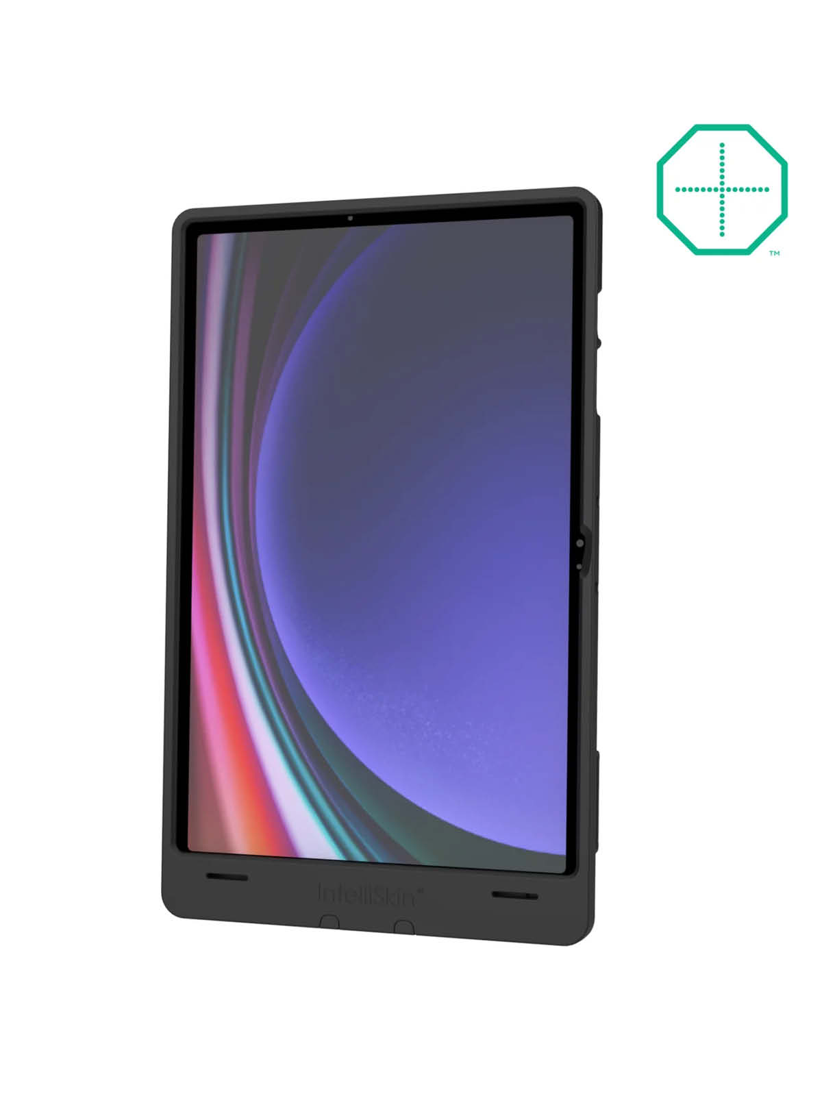 RAM Mounts IntelliSkin Thin-Case Ladeschutzhülle für Samsung Galaxy Tab S9 FE+/S9+/S10+ - Rückseitige Pogo-Pads, Externer USB-C Anschluss, GDS-Technologie