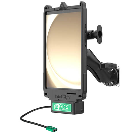 RAM Mounts GDS Uni-Conn™ Fahrzeug-Ladestation für Samsung Tab A11 in IntelliSkin Schutzhülle - C-Kugel (1,5 Zoll) - USB-C Anschluss