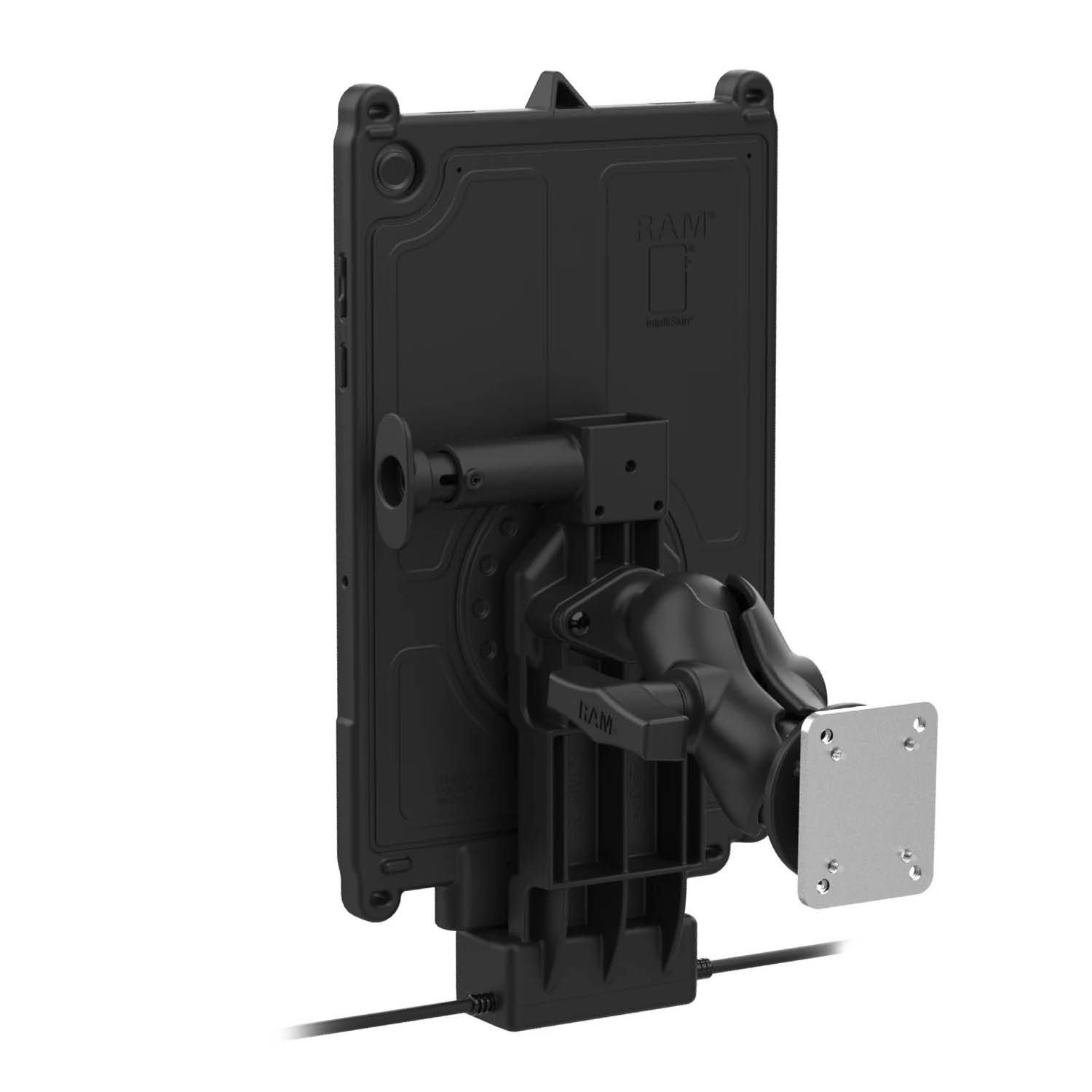 RAM Mounts GDS Uni-Conn™ Fahrzeug-Ladestation für Samsung Tab A11+ in IntelliSkin Schutzhülle - C-Kugel (1,5 Zoll) - 2 USB-C Anschlüsse