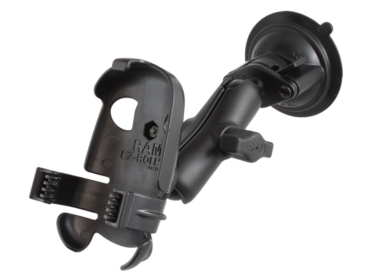 RAM Mounts Saugfuss-Halterung Magellan Explorist - mittlerer Verbindungsarm, 2x Diamond-Basisplatte (Trapez), Halteschale, B-Kugel (1 Zoll)